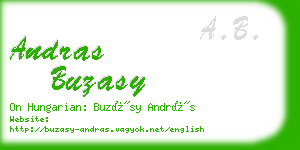 andras buzasy business card